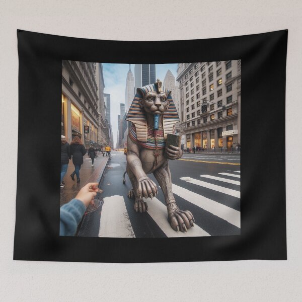 Item preview, Ancient Guardian Crossing the Modern City designed and sold by Sybille-Yates.