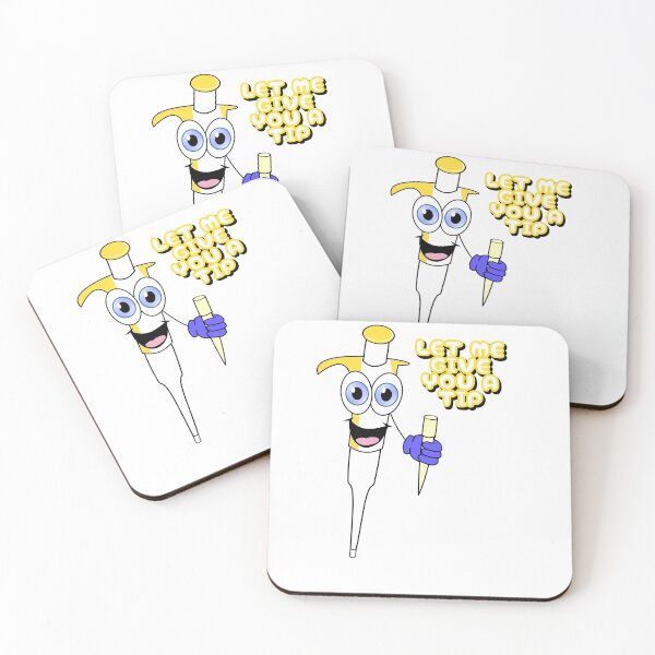 Item preview, Funny Science Pun Sticker – Yellow Micropipette Giving a Tip – “Let Me Give You a Tip” Lab Humor designed and sold by spark2live.