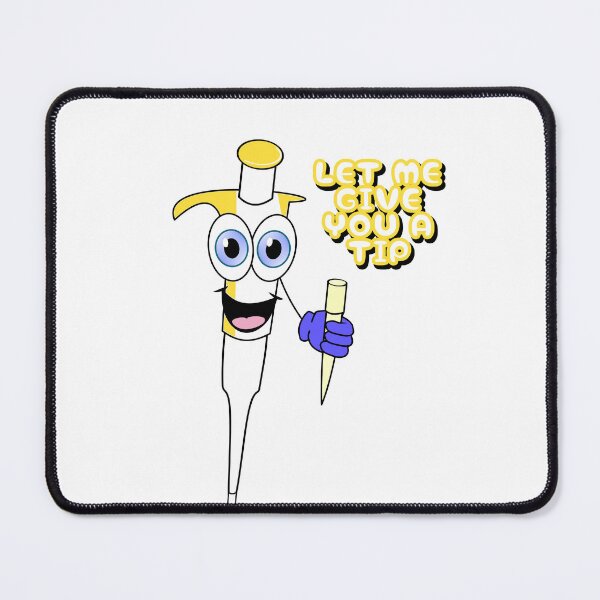 Item preview, Funny Science Pun Sticker – Yellow Micropipette Giving a Tip – “Let Me Give You a Tip” Lab Humor designed and sold by spark2live.