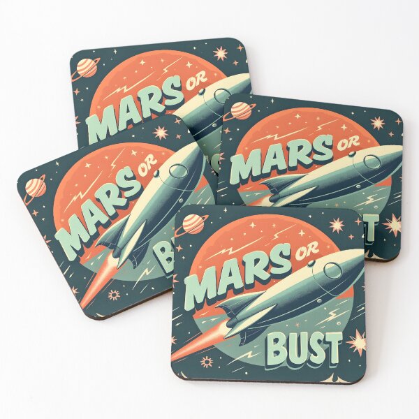 Item preview, Marte o nada: póster retro futurista de la era espacial de los años 50 designed and sold by Unwrapfashion.