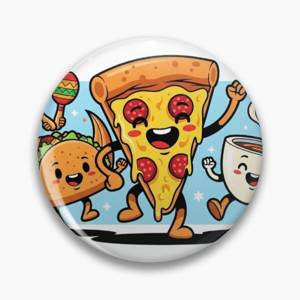 Item preview, The Happy Food Squad: Pizza, Taco & Coffee designed and sold by Unwrapfashion.