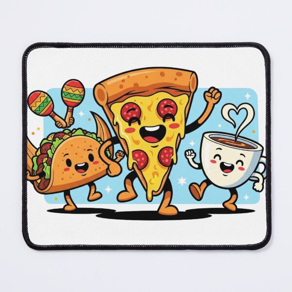 Item preview, The Happy Food Squad: Pizza, Taco & Coffee designed and sold by Unwrapfashion.