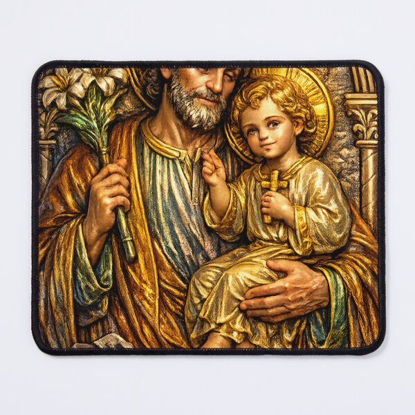 Item preview, Saint Joseph 3D Engraved Patron of Family, Work & Protection designed and sold by historyandmore.