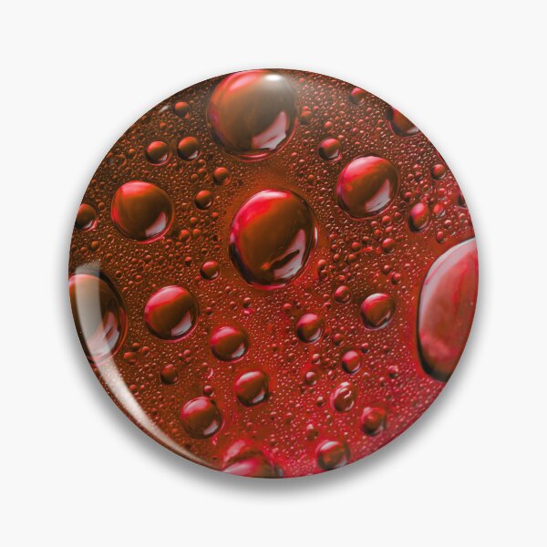 Item preview, Vibrant Red Water Droplets Abstract Macro Texture designed and sold by HuzzyPrints.