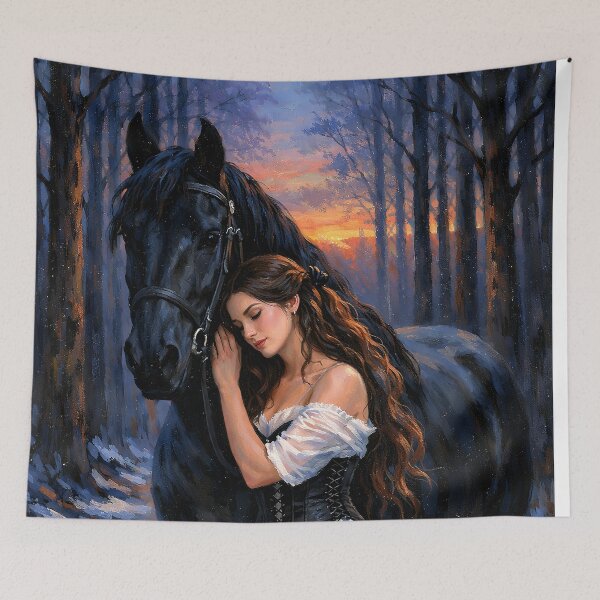 Item preview, fantasy woman with horse designed and sold by MKVisions.