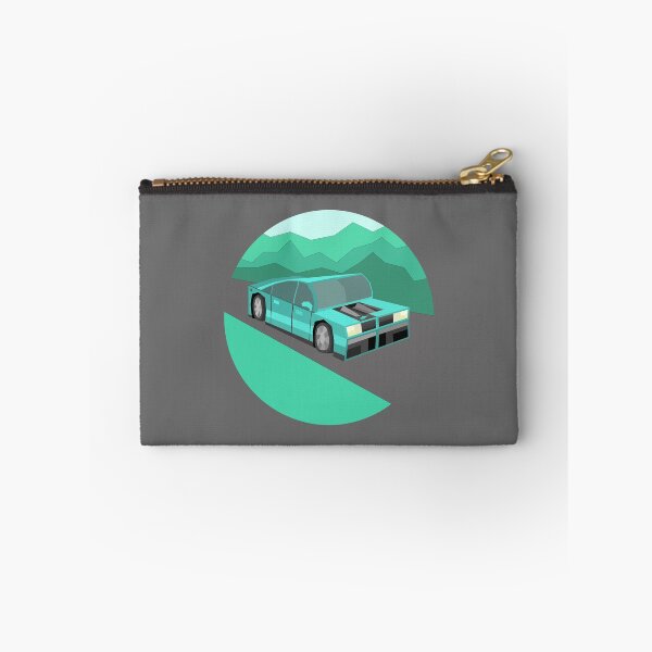Item preview, Fantastic Cyan Sports Coupe Driving a Green Mountainous Road designed and sold by Ekeeca.