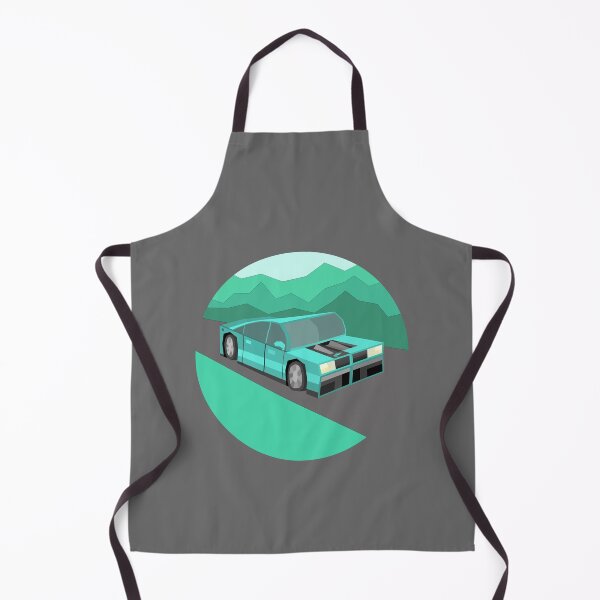 Item preview, Fantastic Cyan Sports Coupe Driving a Green Mountainous Road designed and sold by Ekeeca.