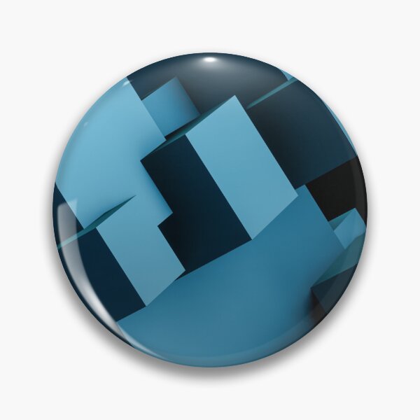 Item preview, Futuristic Blue 3D Cubes Abstract Geometric Design designed and sold by HuzzyPrints.