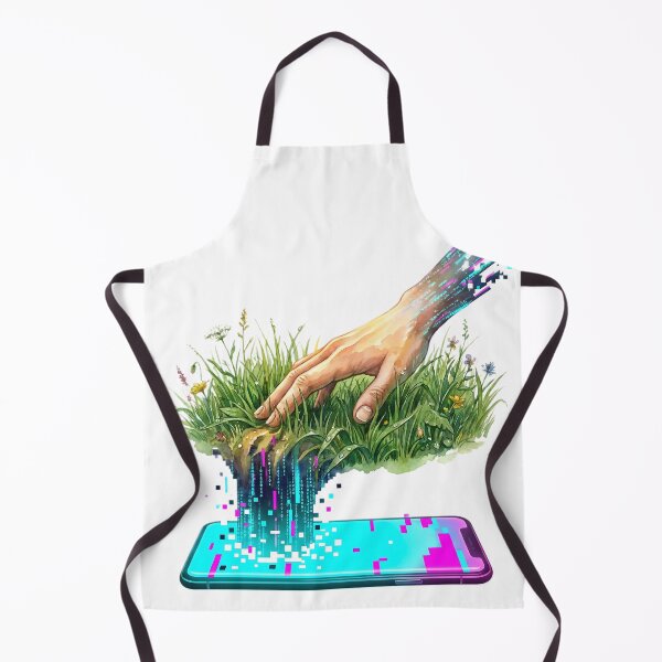 Item preview, Touch Grass Digital Detox Glitch Nature Aesthetic designed and sold by DigitalAnnaBanana.