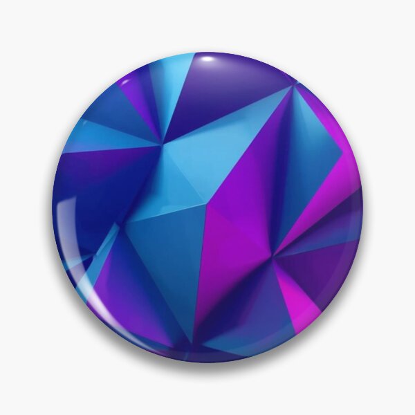 Item preview, Electric Blue and Magenta 3D Low Poly Abstract Design designed and sold by HuzzyPrints.