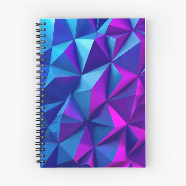 Item preview, Electric Blue and Magenta 3D Low Poly Abstract Design designed and sold by HuzzyPrints.
