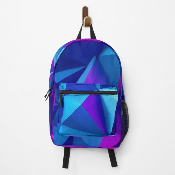 Item preview, Electric Blue and Magenta 3D Low Poly Abstract Design designed and sold by HuzzyPrints.
