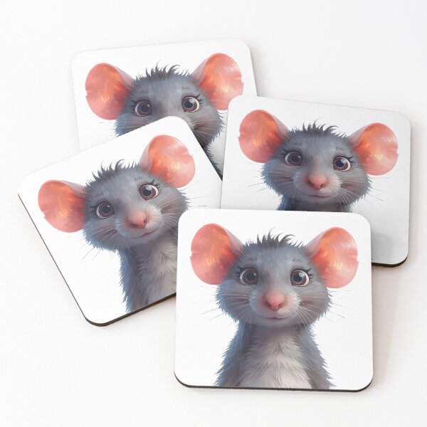 Item preview, Kawaii Blue Rat Cute Sticker designed and sold by Teewave-Ashish.