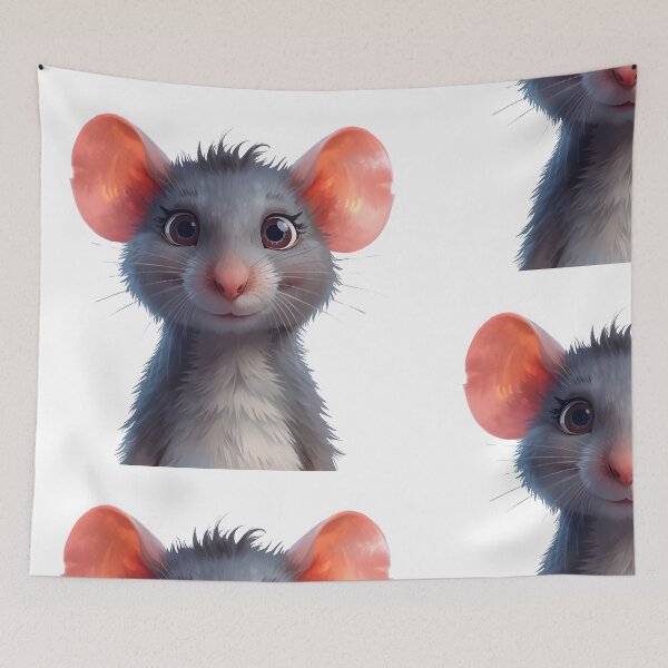 Item preview, Kawaii Blue Rat Cute Sticker designed and sold by Teewave-Ashish.