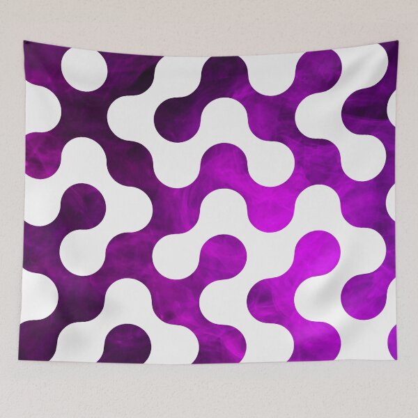 Item preview, Modern Purple Smoke Organic Web Abstract Pattern designed and sold by HuzzyPrints.