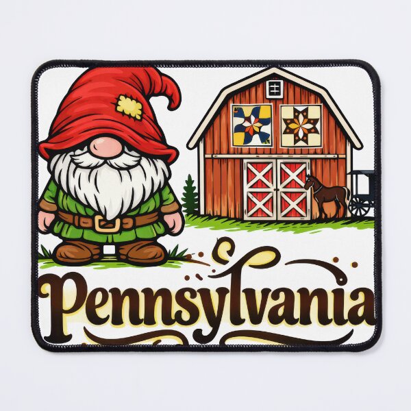Item preview, Pennsylvania Gnome with Dutch Barn and Quilt Art designed and sold by Moriarty's Digital Visions.