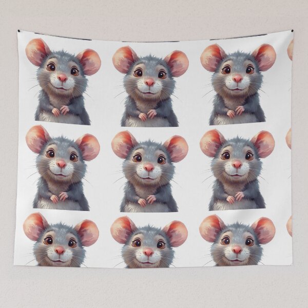 Item preview, Soft Blue Rat Cartoon Sticker designed and sold by Teewave-Ashish.