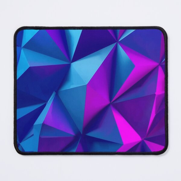 Item preview, Electric Blue and Magenta 3D Low Poly Abstract Design designed and sold by HuzzyPrints.