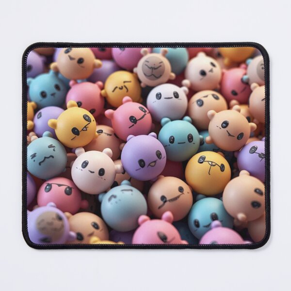 Item preview, Cute Kawaii Characters Pattern - Colorful Pastel Expression Spheres designed and sold by HuzzyPrints.
