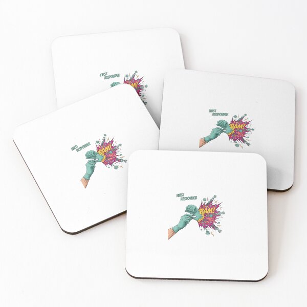 Item preview, First Responders Fighting Germs Illustration designed and sold by AbanoubStore.