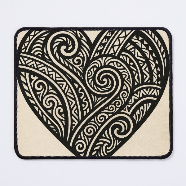 Item preview, Polynesian Tribal Heart – Sacred Māori Motifs designed and sold by Lyvion design.