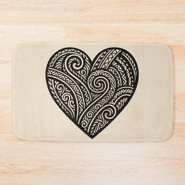Item preview, Polynesian Tribal Heart – Sacred Māori Motifs designed and sold by Lyvion design.