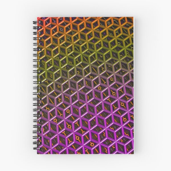 Item preview, Rainbow Industrial Lattice 3D Geometric Pattern designed and sold by HuzzyPrints.