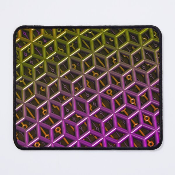 Item preview, Rainbow Industrial Lattice 3D Geometric Pattern designed and sold by HuzzyPrints.