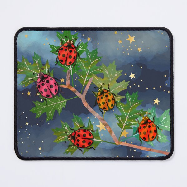Item preview, Ladybugs Oak Branch Starry Night Sky rounded edge designed and sold by 3DDesignSpot.