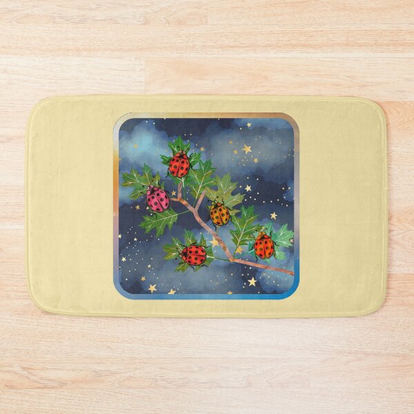 Item preview, Ladybugs Oak Branch Starry Night Sky rounded edge designed and sold by 3DDesignSpot.