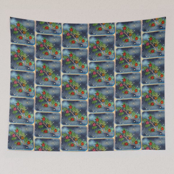 Item preview, Ladybugs Oak Branch Starry Night Sky rounded edge designed and sold by 3DDesignSpot.