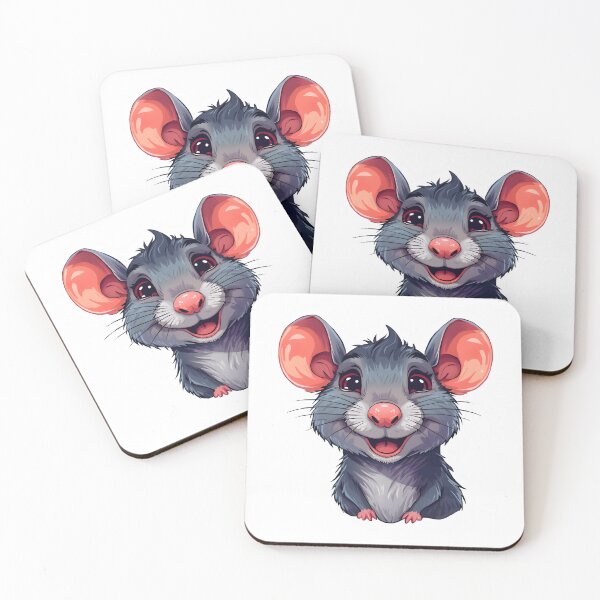 Item preview, Lovely Blue Rat Cute Art Sticker designed and sold by Teewave-Ashish.