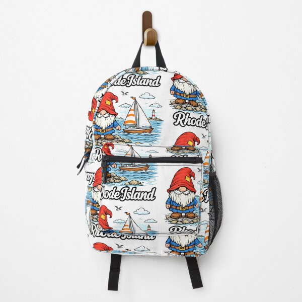 Item preview, Rhode Island Coastal Gnome with Sailboat Illustration designed and sold by Moriarty's Digital Visions.