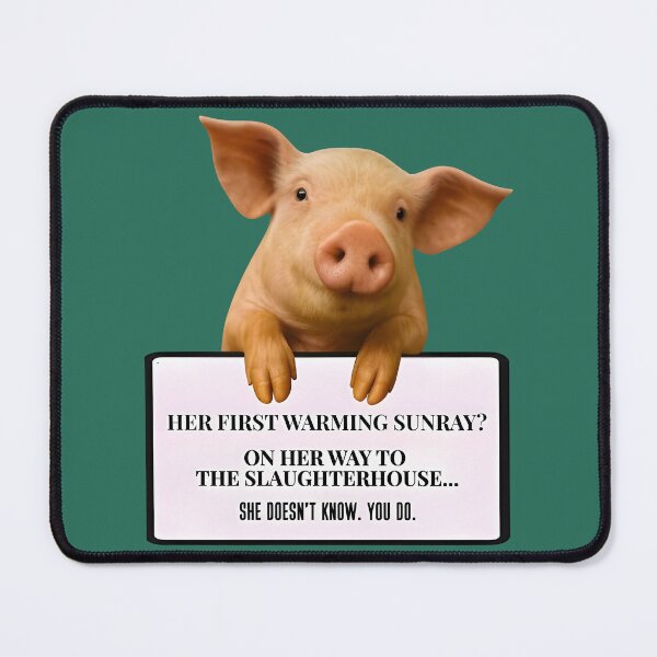 Item preview, Her First Sunray – Heartbreaking Young Pig Design Exposing the Truth of Modern Pig Farming designed and sold by Pawethic Prints Studio.