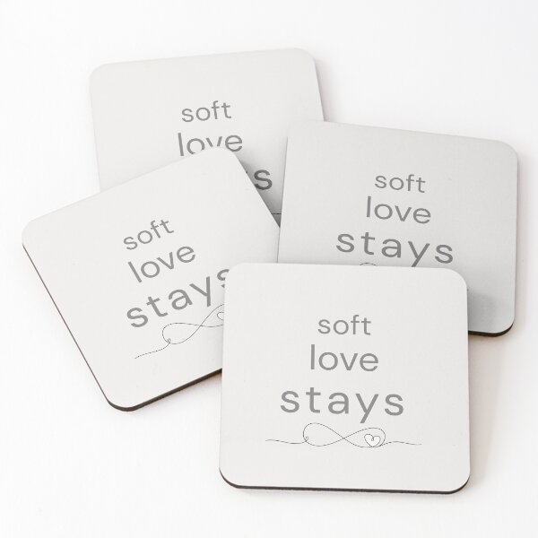 Item preview, Soft Love Stays Minimal Infinity Heart Design designed and sold by Minimalist Typography.