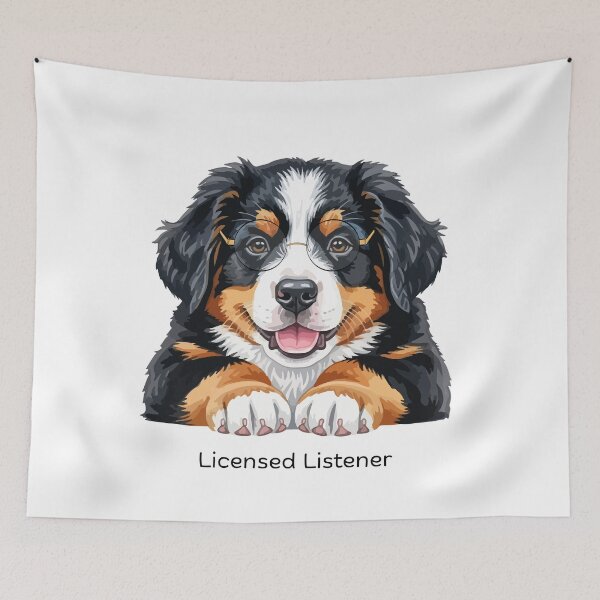 Item preview, Licensed Listener Cute Burnese Mountain Dog designed and sold by 4viella.
