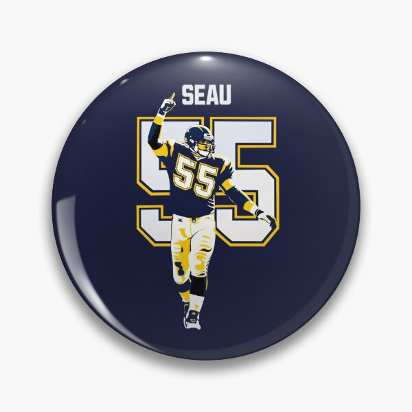 Item preview, Junior Seau San Diego Chargers #55 Vintage Football Art designed and sold by TheArtOfCar.