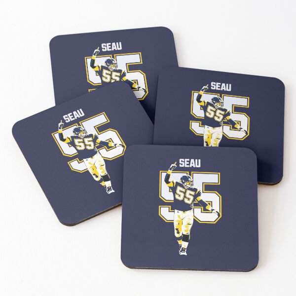 Item preview, Junior Seau San Diego Chargers #55 Vintage Football Art designed and sold by TheArtOfCar.