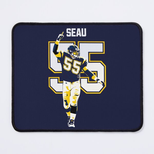 Item preview, Junior Seau San Diego Chargers #55 Vintage Football Art designed and sold by TheArtOfCar.