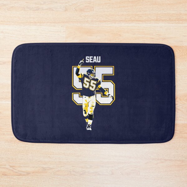 Item preview, Junior Seau San Diego Chargers #55 Vintage Football Art designed and sold by TheArtOfCar.