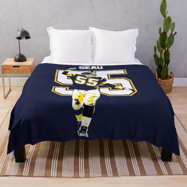 Item preview, Junior Seau San Diego Chargers #55 Vintage Football Art designed and sold by TheArtOfCar.