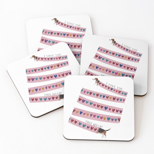 Item preview, I Love You This Much - Cute Beagle Dog Hearts designed and sold by I'm rebeld.
