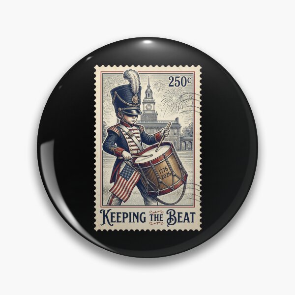 Item preview, Keeping the Beat | USA 250 Drummer Stamp designed and sold by G350.