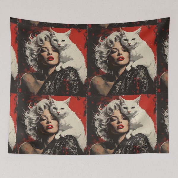 Item preview, Beautiful girl with a cat. designed and sold by Natalia-Vlad.
