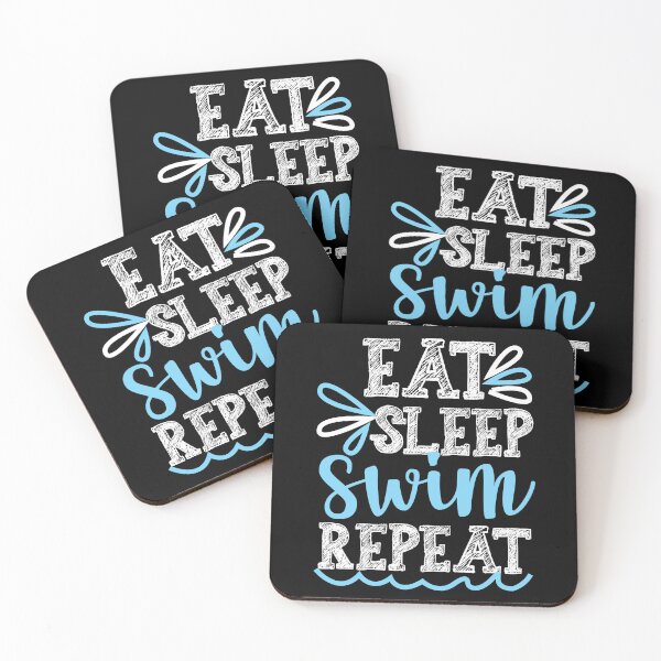 Item preview, Eat Sleep Swim Repeat Swimmer Gift designed and sold by GetGoodFit.