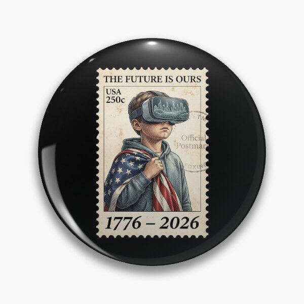Item preview, The Future is Ours | USA 250 VR Technology Stamp designed and sold by G350.