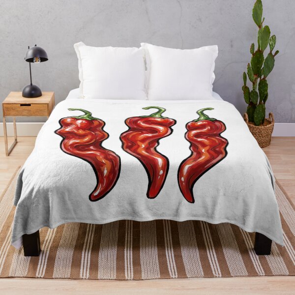 Item preview, Wrinkled Red Chili Peppers – Shiny Spicy Pepper Illustration designed and sold by Verycutethings.