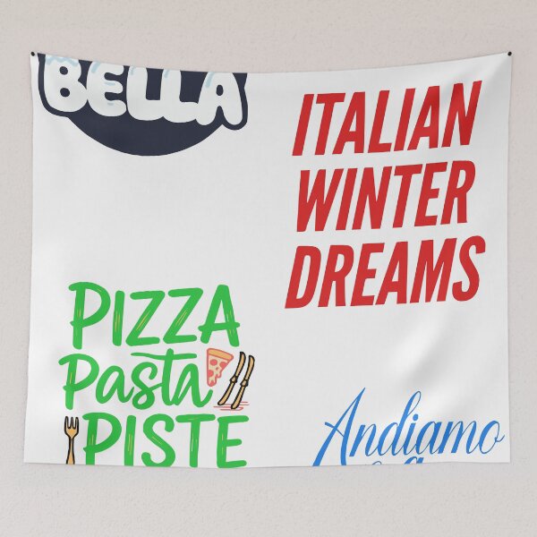 Item preview, Italy Ice Winter Dreams | Alpine Mountains & Skier Winter Sports Tee designed and sold by RedStreamStudio.