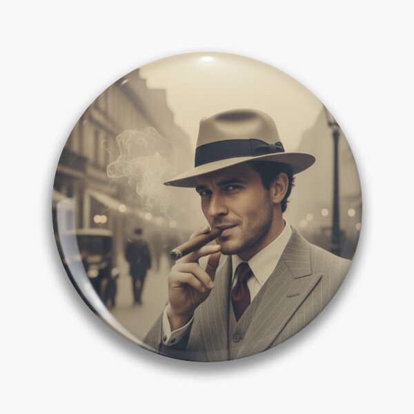 Item preview, Classic Cinema Noir Gentleman Street Portrait Art designed and sold by HuzzyPrints.