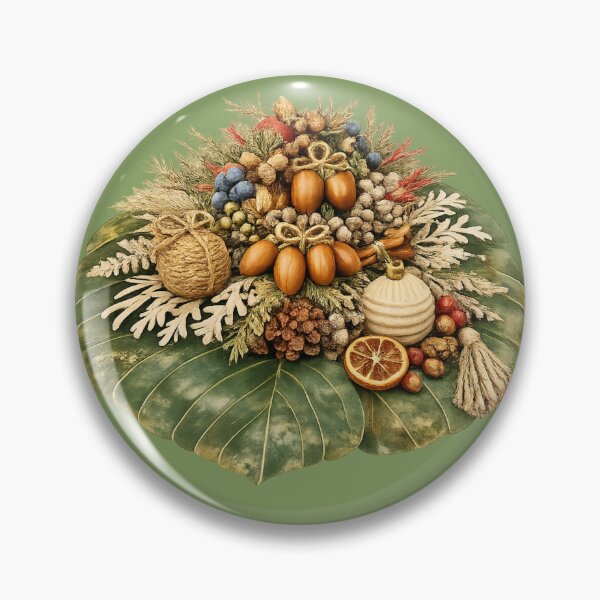 Item preview, Natural Boho Botanical Holiday Art on Tropical Leaf designed and sold by NatureFloralArts.